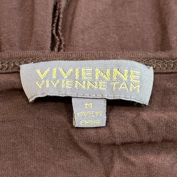 Vivienne Tam Dress Plum Purple Knit Fit & Flare Witchy Boho Reverse Seam MEDIUM - Picture 2 of 12